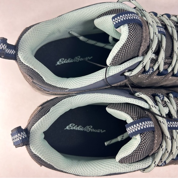 Eddie Bauer Trail Hiking Outdoor Shoes Sneakers Grey and Aqua; Women’s Size 10 - Picture 14 of 16